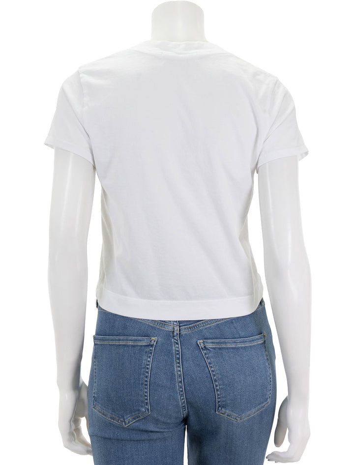 Back view of Perfectwhitetee's frankie tee in white.