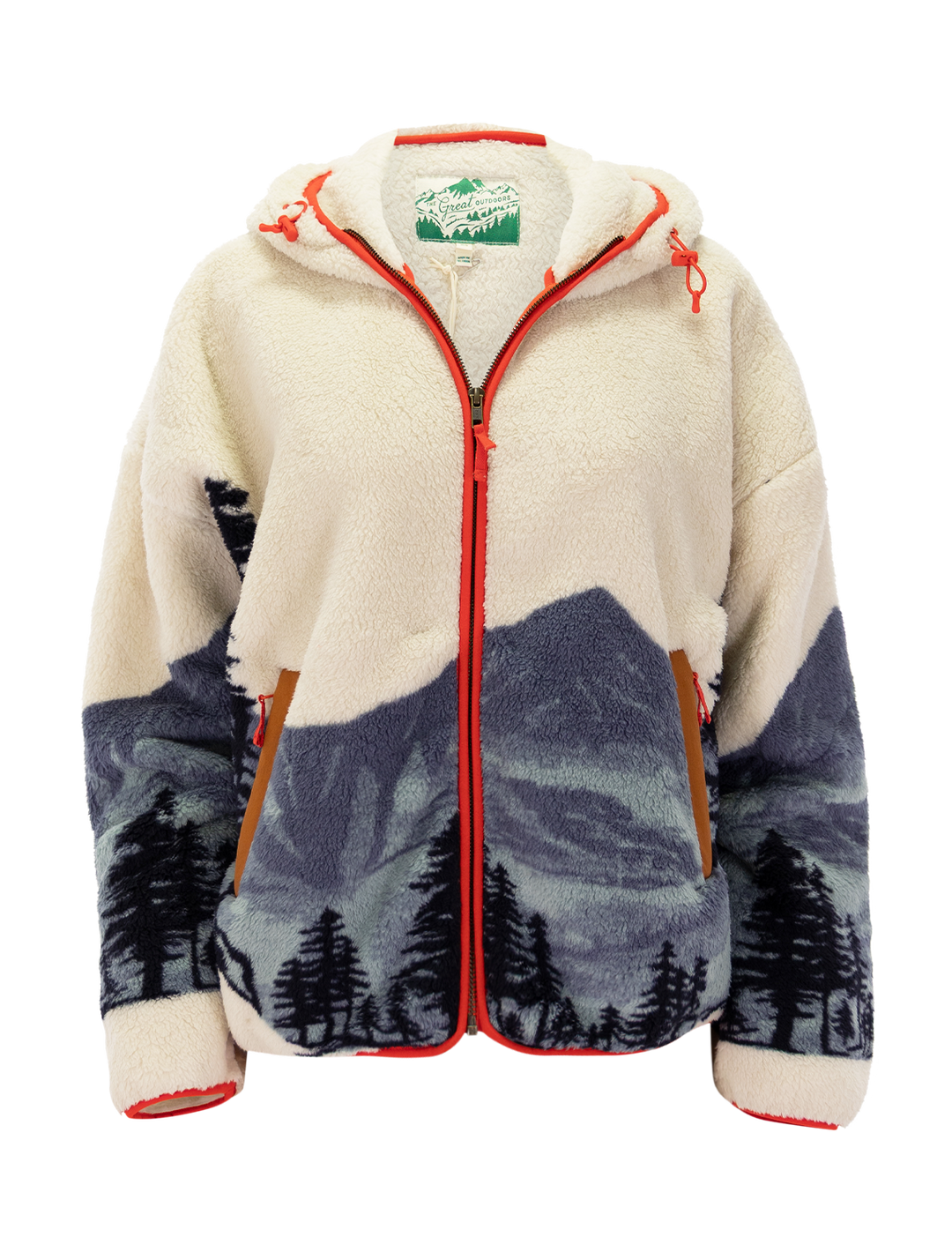 the plush horizon fleece in sno cap landscape