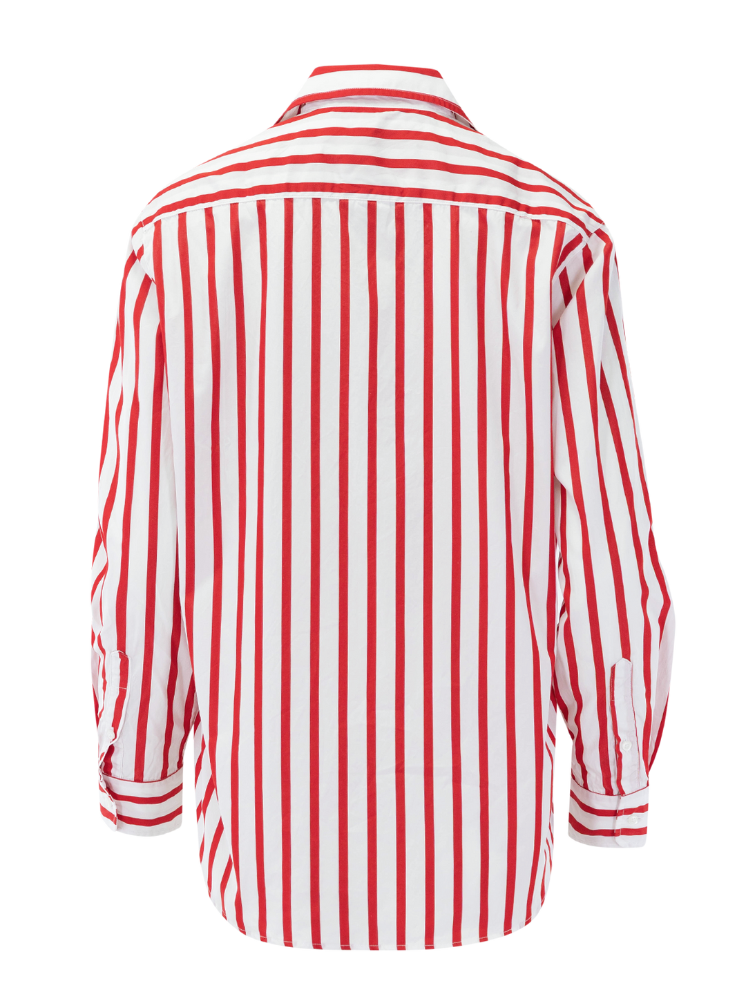 eileen in white and red stripe