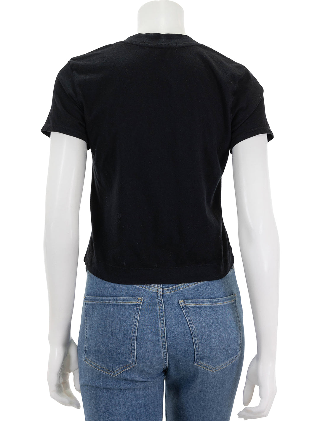 Back view of Perfectwhitetee's frankie tee in black.
