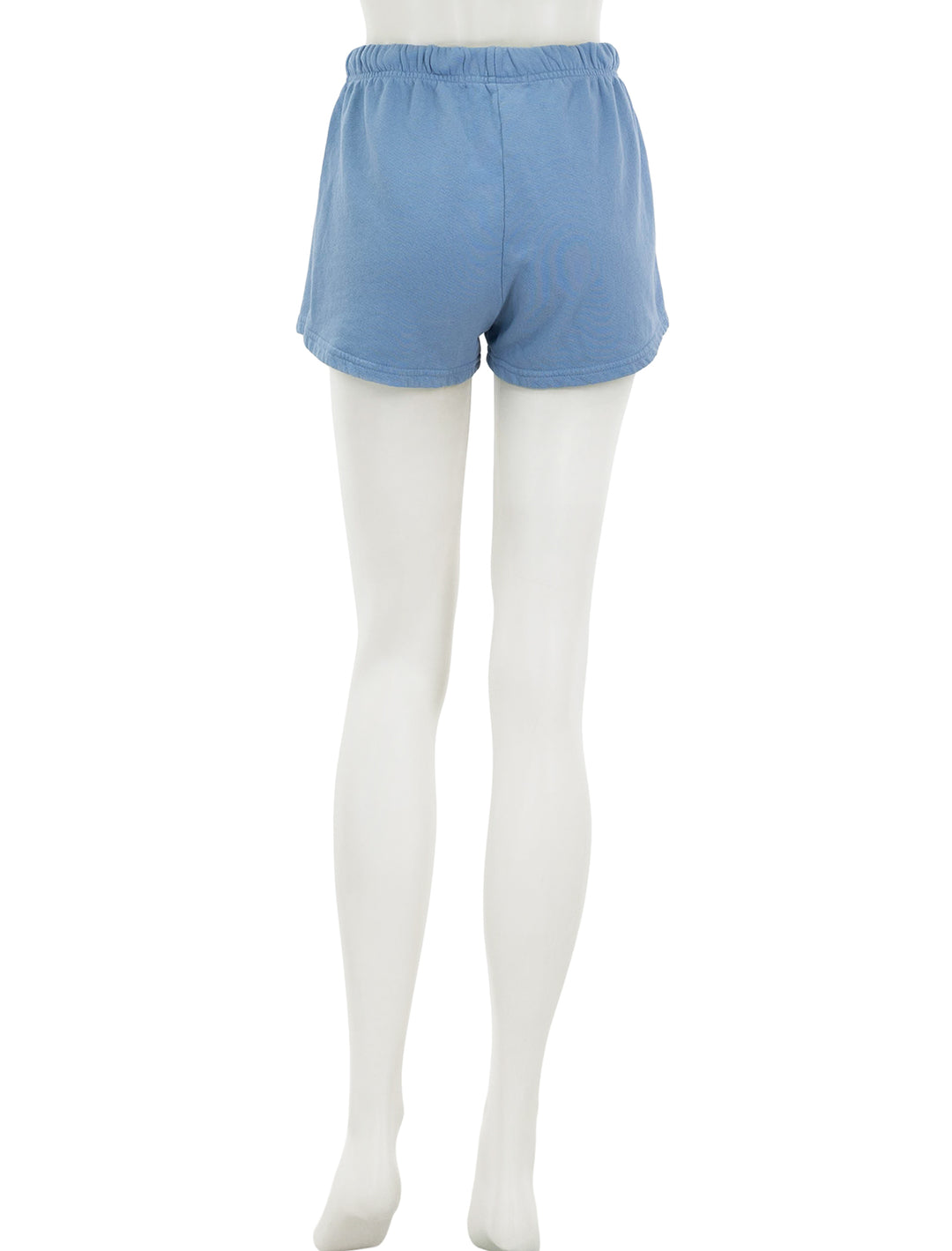 Back view of Perfectwhitetee's layla sweat shorts in carolina blue.