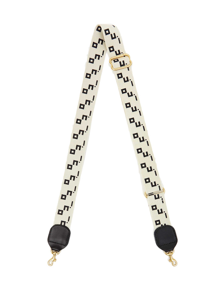 adjustable crossbody strap in cream and black oui