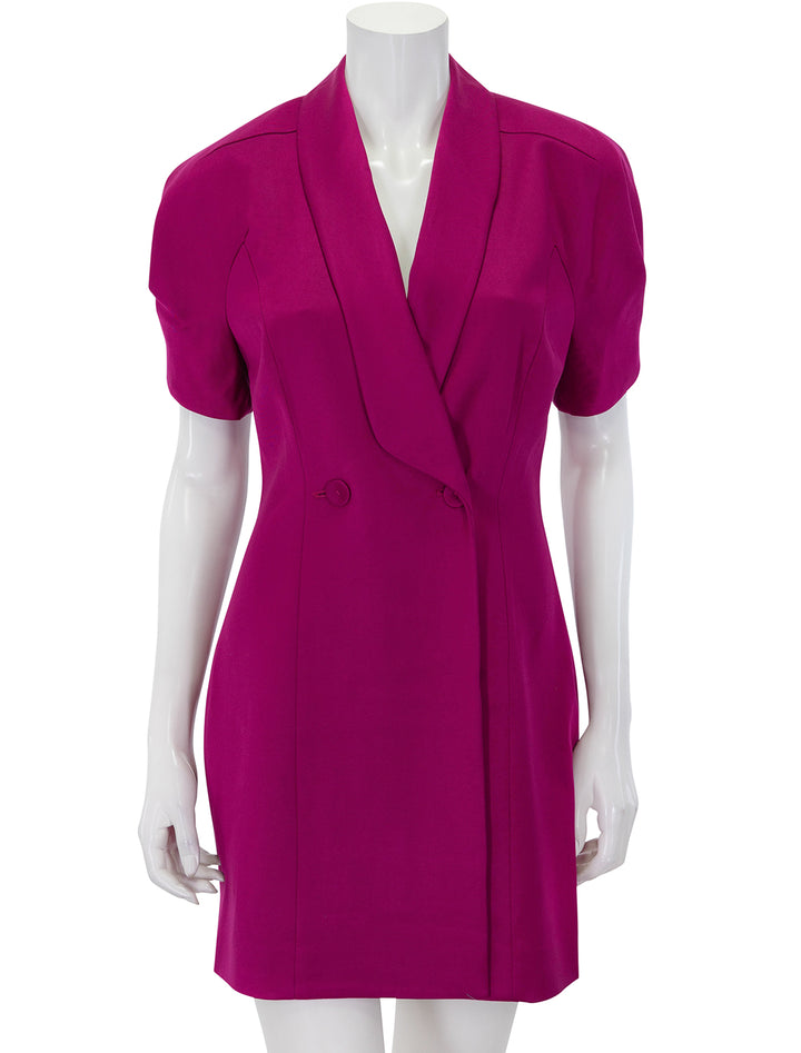 Front view of Derek Lam 10 Crosby's desiree dress in cerise.