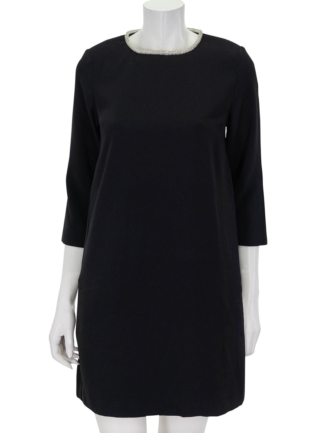 Front view of Suncoo Paris' cia dress in noir.