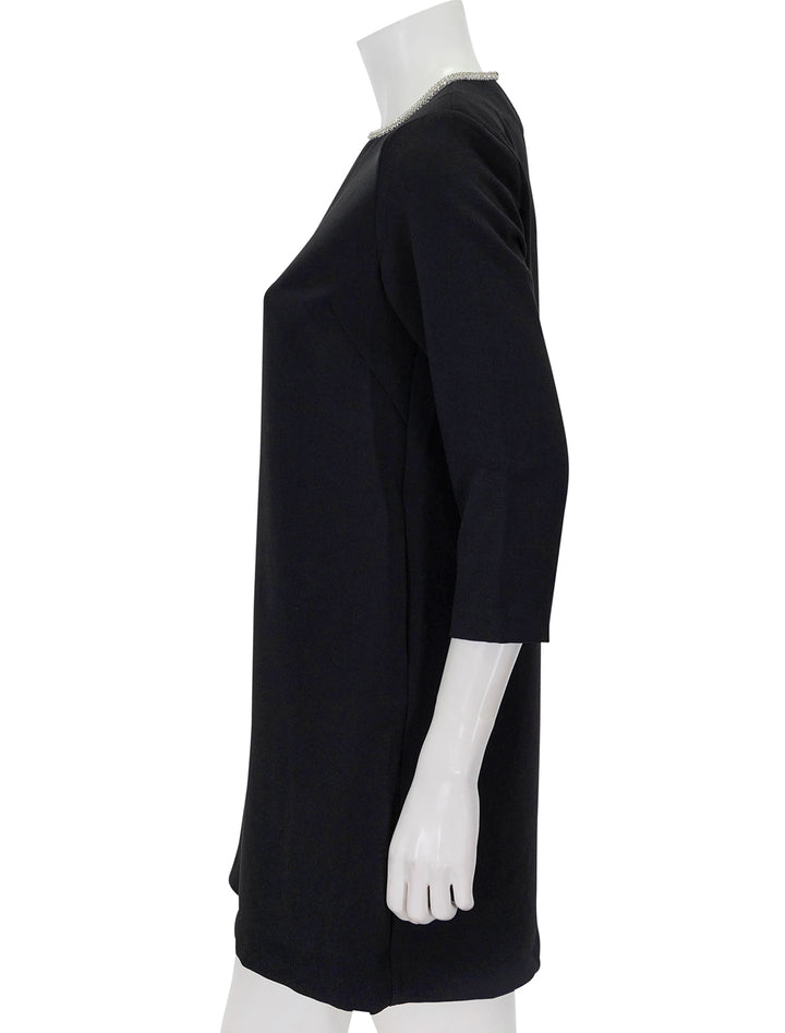 Side view of Suncoo Paris' cia dress in noir.