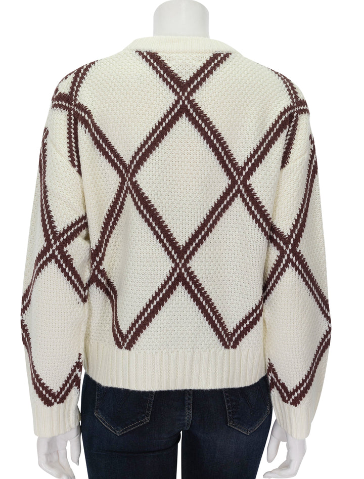 Back view of Suncoo Paris' Precha Sweater in Blanc Casse.