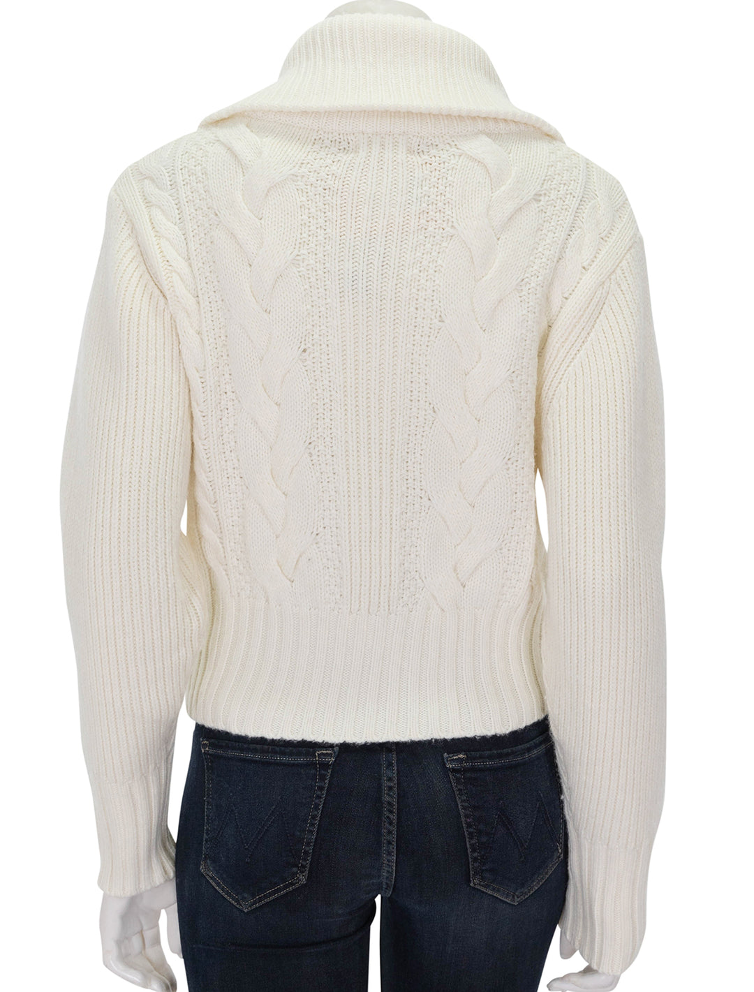 Back view of Suncoo Paris' Plagne Sweater in Blanc Casse.