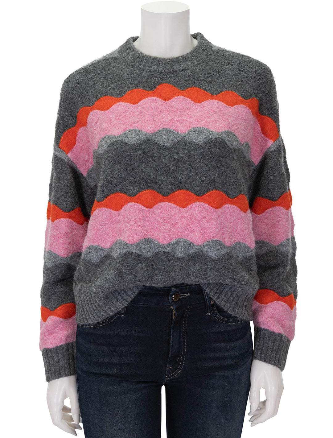 Front view of Suncoo Paris' Panayo Sweater in Carbone Mix.