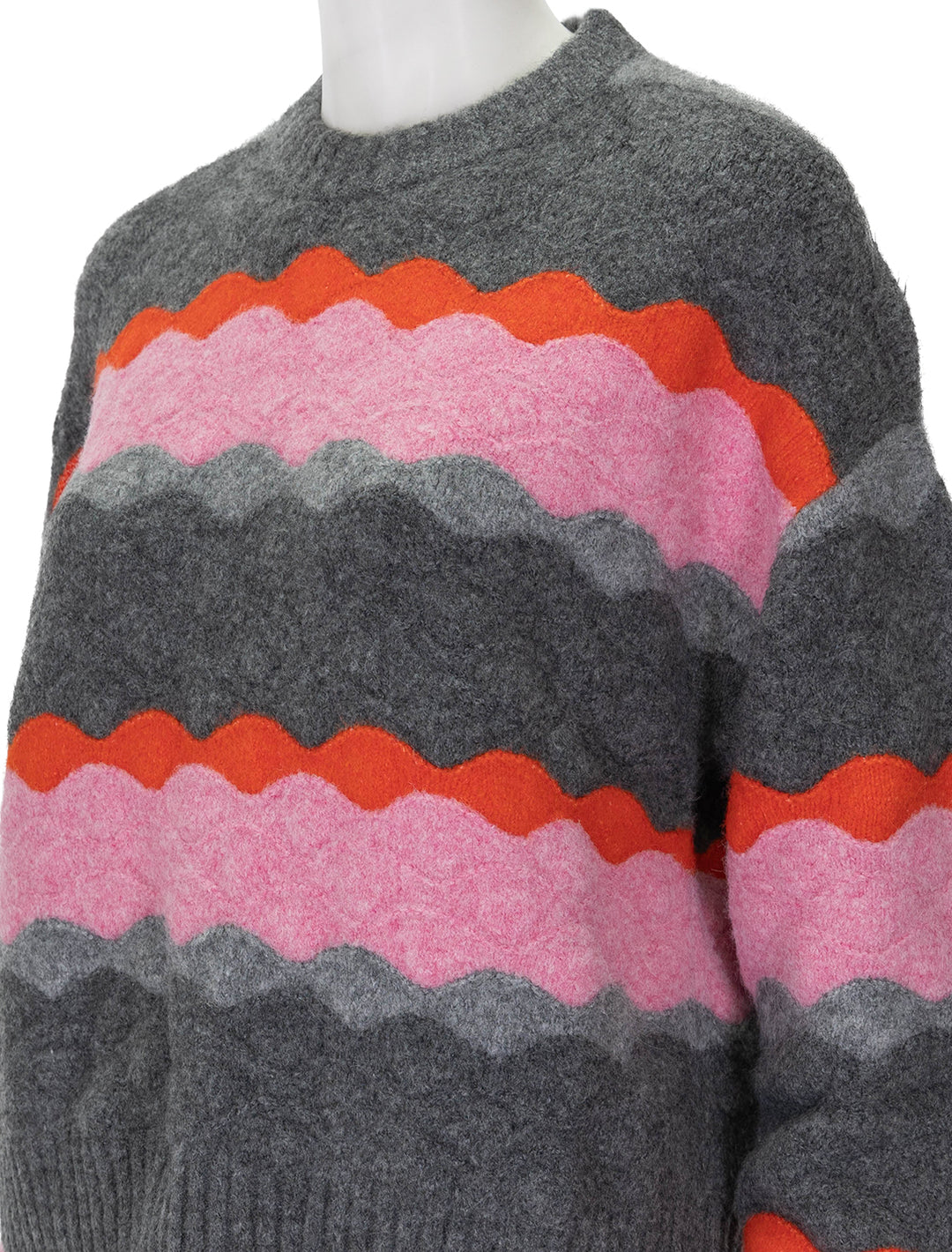 Close-up view of Suncoo Paris' Panayo Sweater in Carbone Mix.