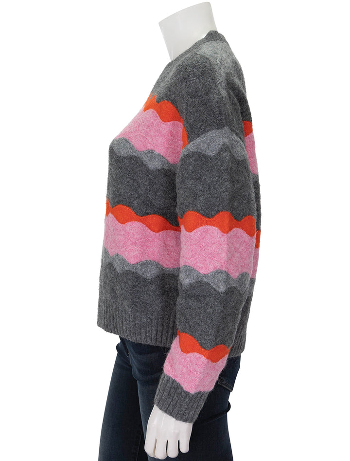 Side view of Suncoo Paris' Panayo Sweater in Carbone Mix.