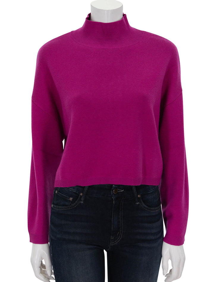 Front view of Suncoo Paris' Pirmil Sweater in Fuchsia.