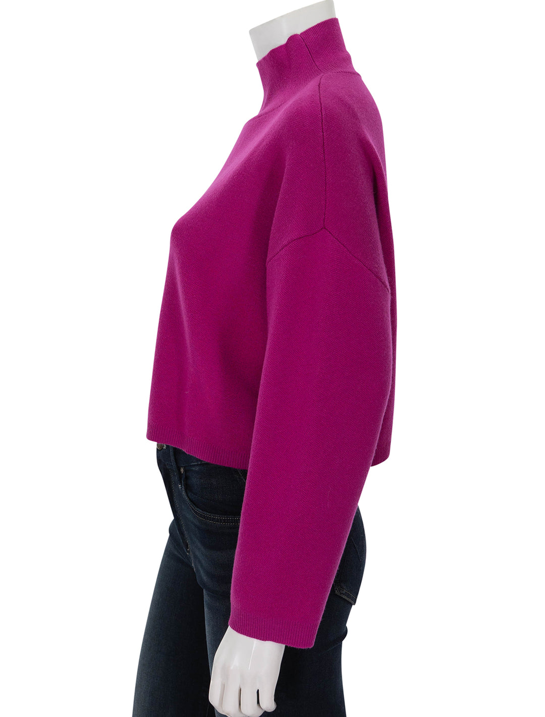 Side view of Suncoo Paris' Pirmil Sweater in Fuchsia.