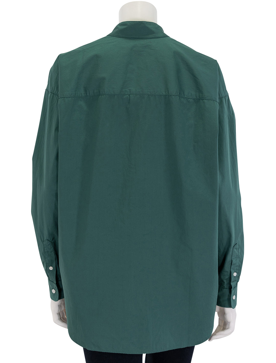 victoria tuxedo blouse in solid green