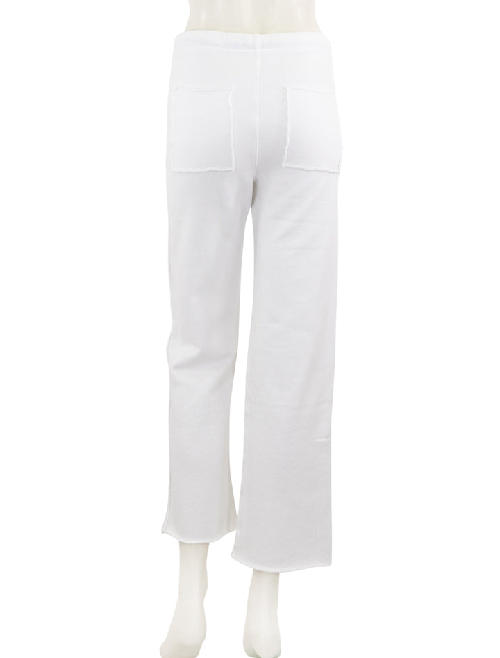 bella triple fleece sweatpant in white