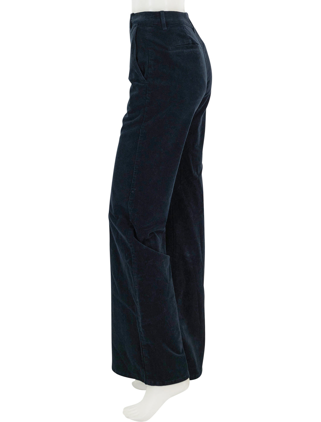 Side view of Nili Lotan's Anna Pant's in Midnight Cord.