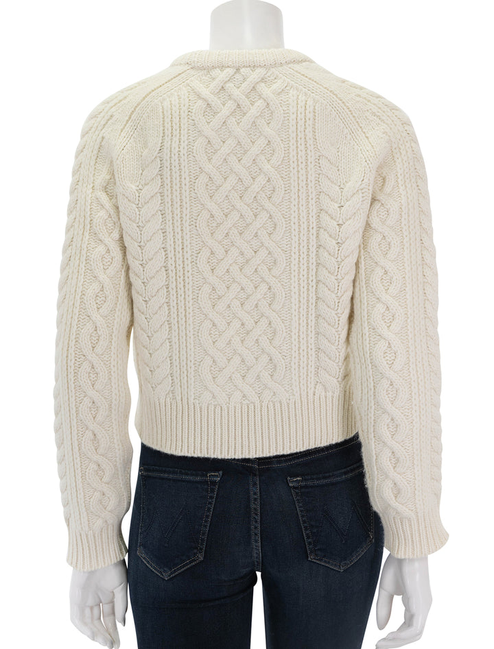 Back view of Nili Lotan's coras sweater in ivory.