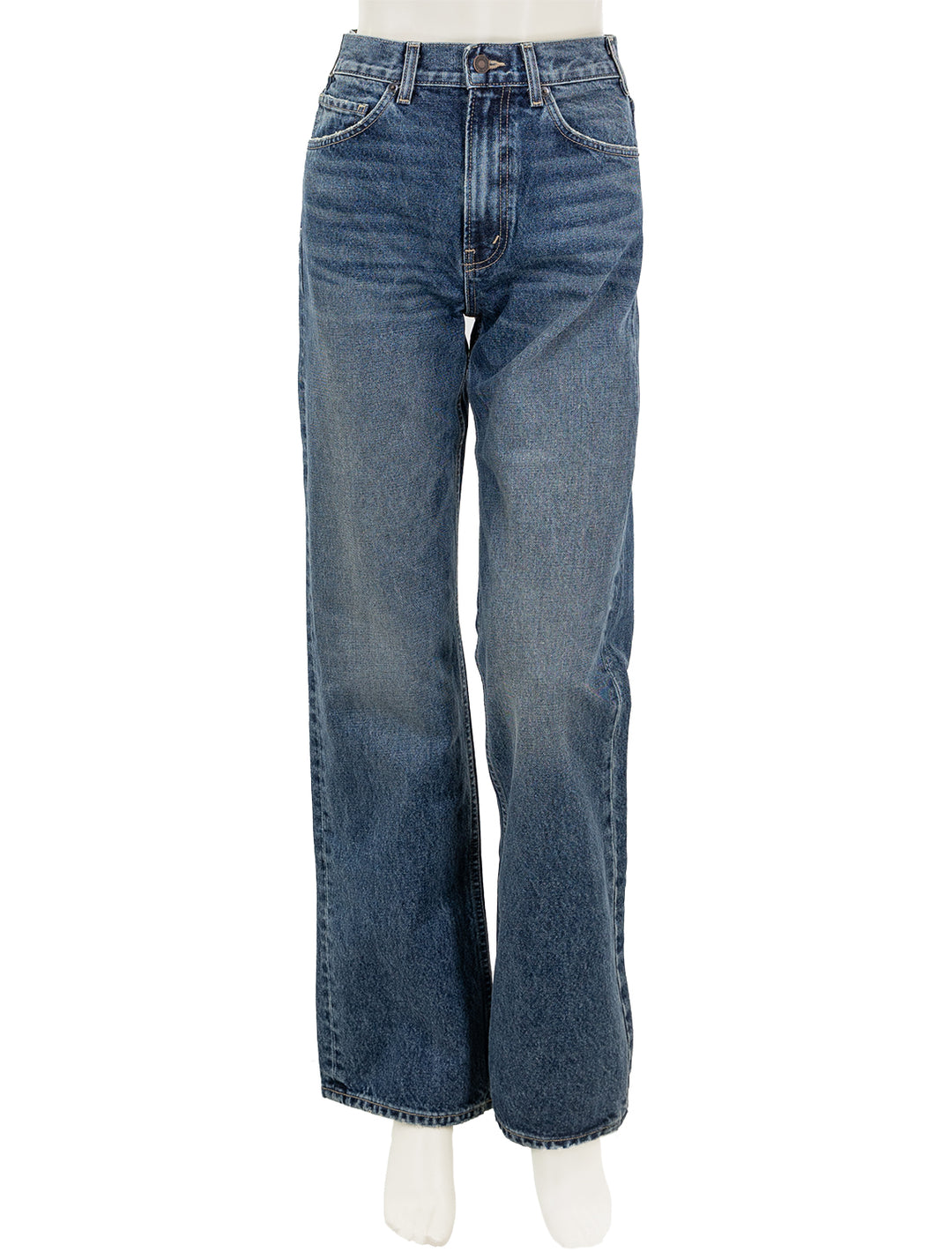 Front view of Nili Lotan's mitchell jean in ocean wash.
