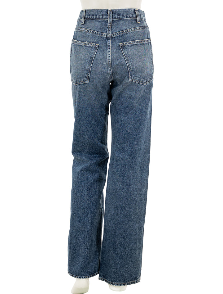 Back view of Nili Lotan's mitchell jean in ocean wash.