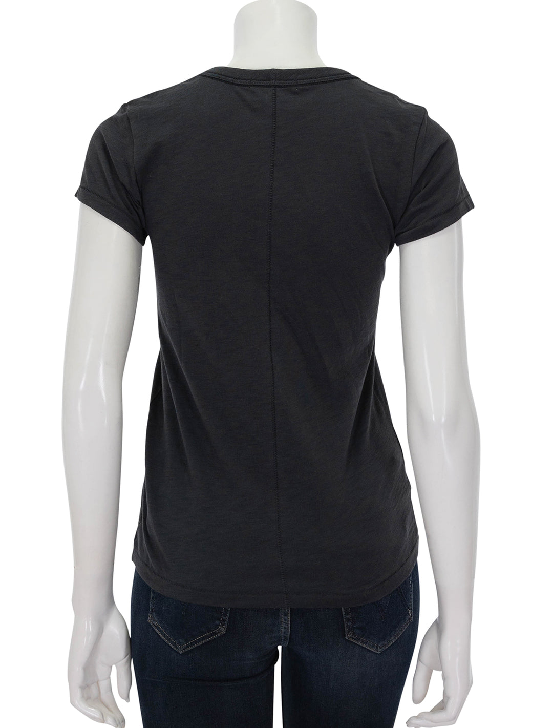 Back view of Rag & Bone's ombre stud tee in black.