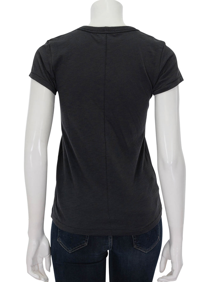 Back view of Rag & Bone's ombre stud tee in black.