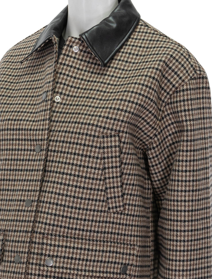 Close-up view of Rag & Bone's cassidy italian houndstooth jacket.