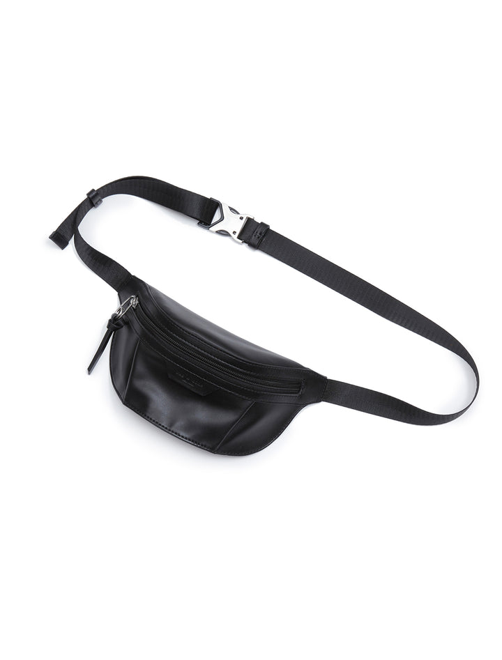 mini commuter fanny pack in black