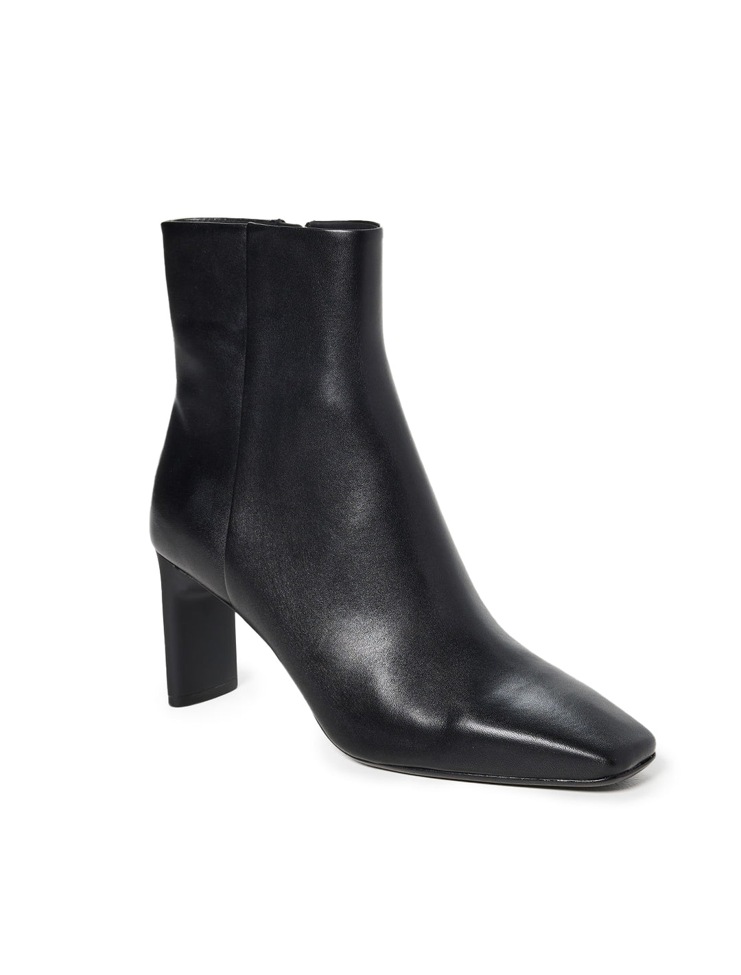 Front angle view of Rag & Bone's aja boot in black.