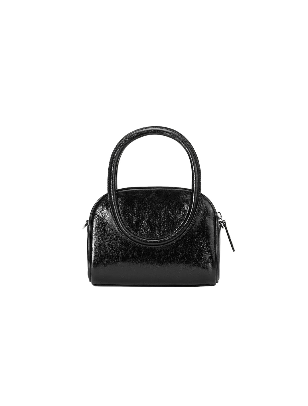 Back view of Staud's maude mini bowler bag in black.