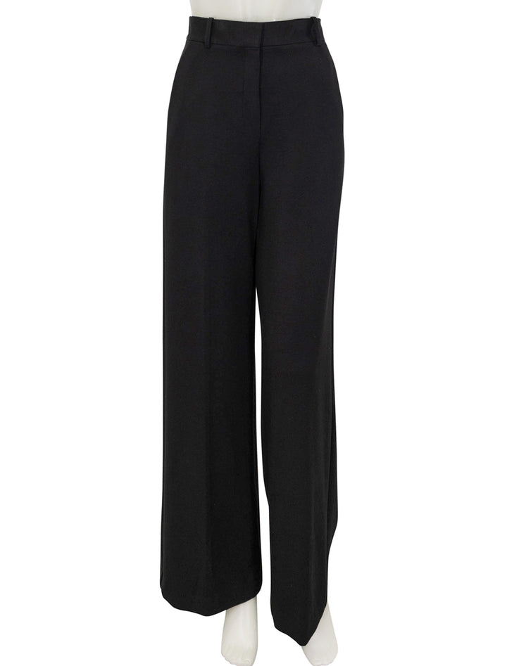 Front view of Theory's trouser in black.