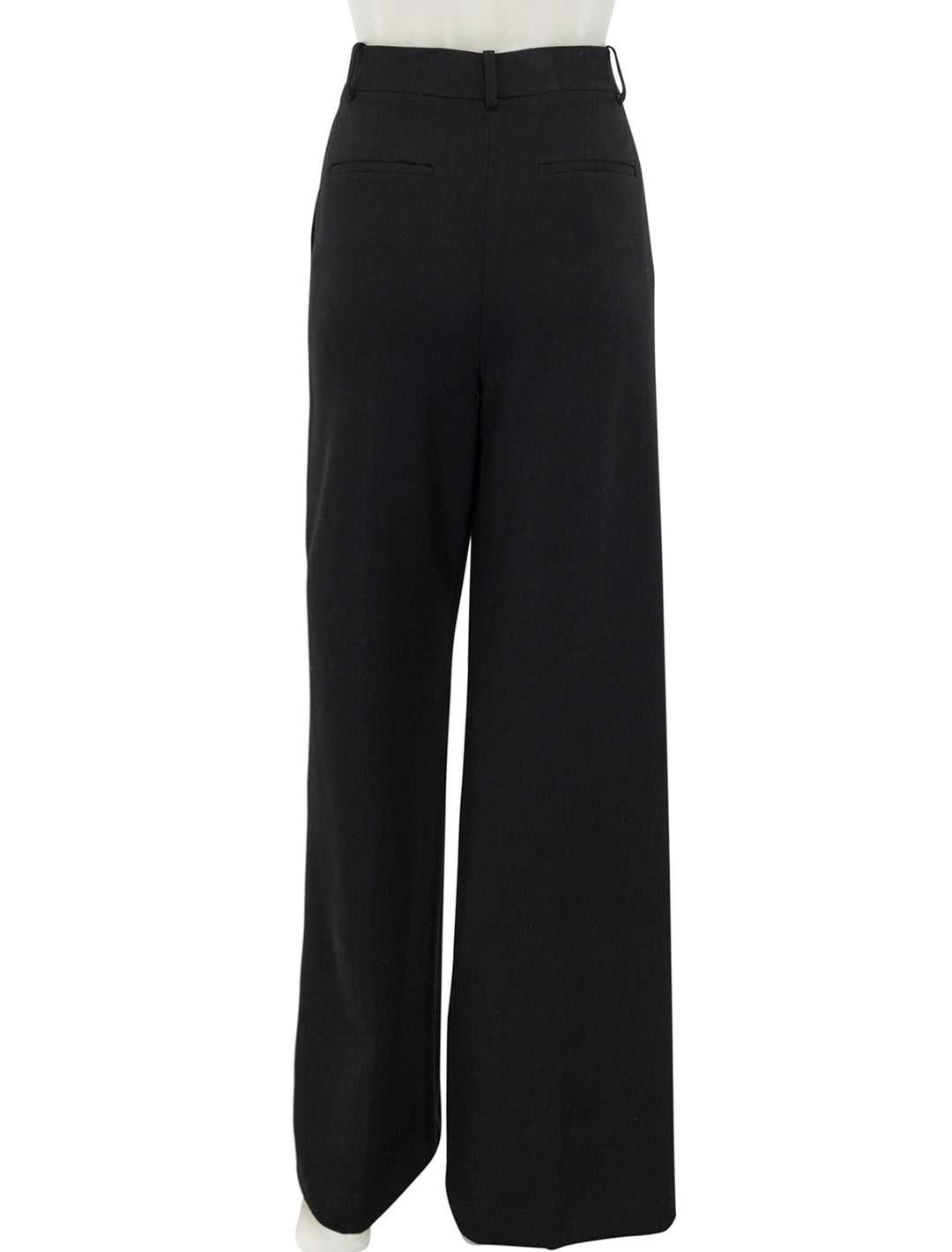 Back view of Theory's trouser in black.