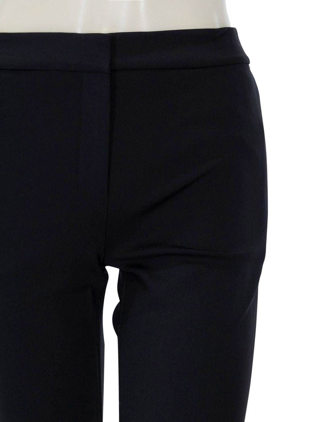 Close-up view of Theory's Pull-On Kick Pant in Black.