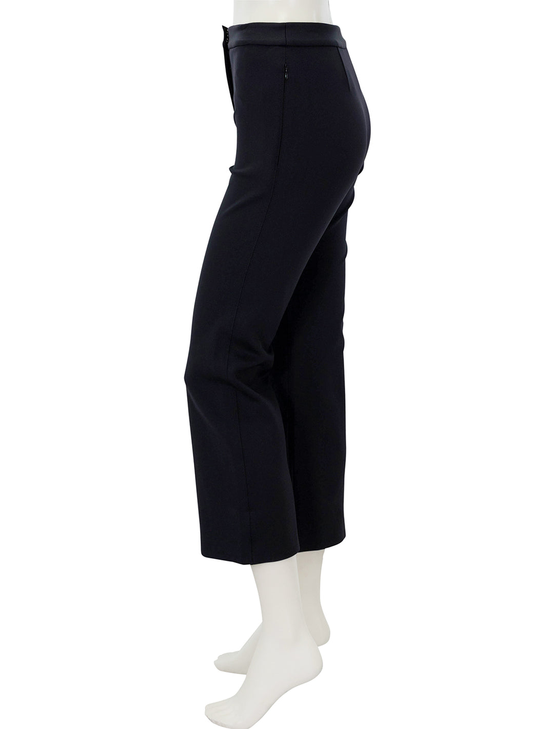 Side view of Theory's Pull-On Kick Pant in Black.