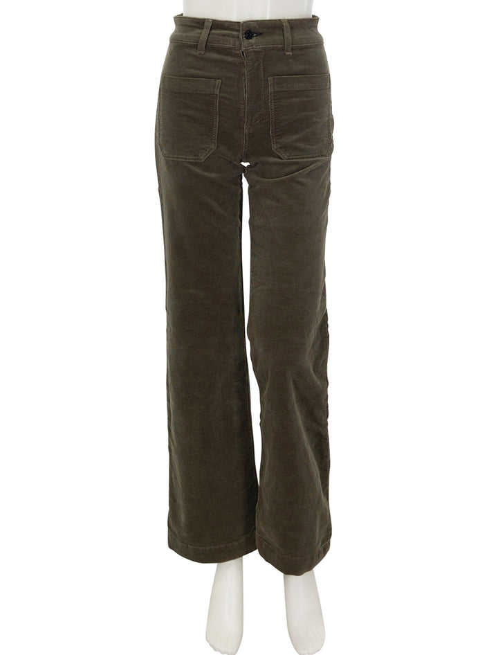 Front view of ASKK NY's Sailor Pant in Safari Green.