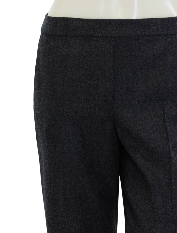 Close-up view of Theory's treeca pull on in new charcoal melange.