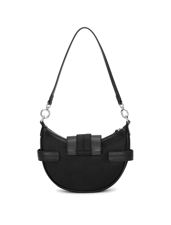 Back view of GANNI's bucky small crossbody bag in black.