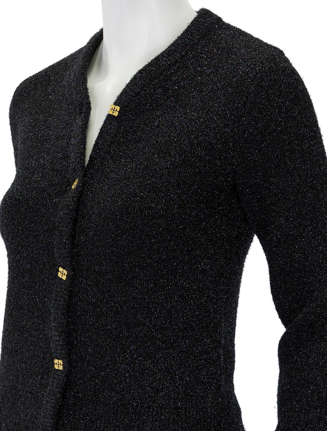 GANNI(ガニー) SPARKLE KNIT BLA CARDIGAN S GANNI Women's Sparkle Cardigan | $395.00 | Saint Bernard