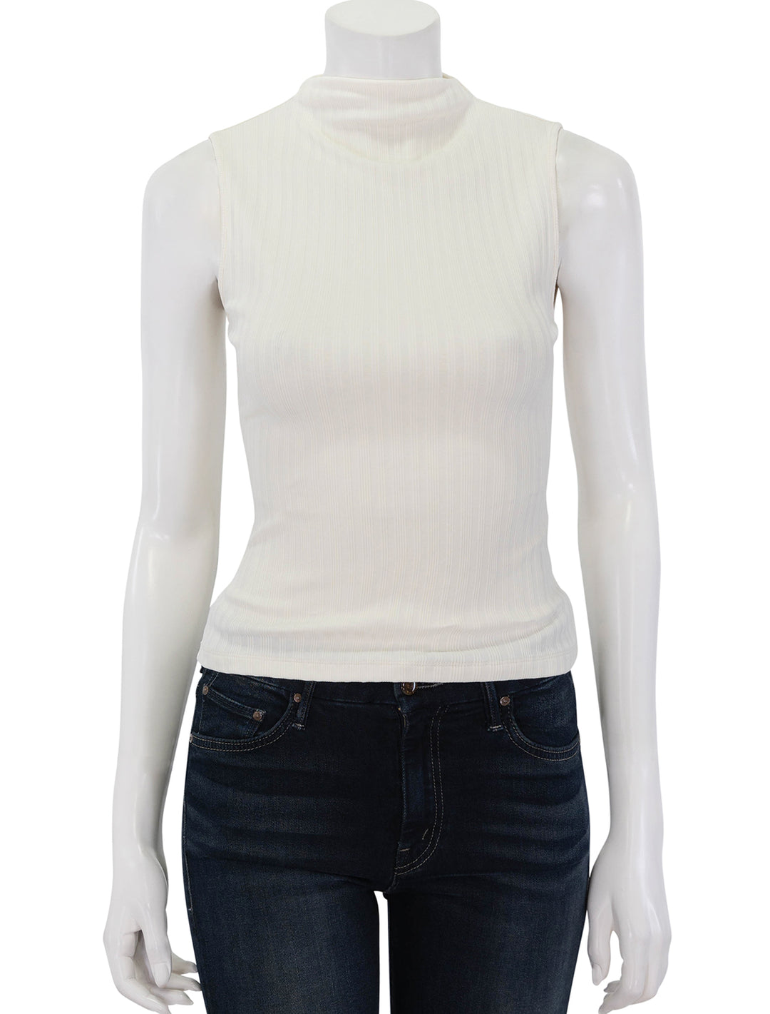 Front view of Veronica Beard's Alora Top in Ivory.