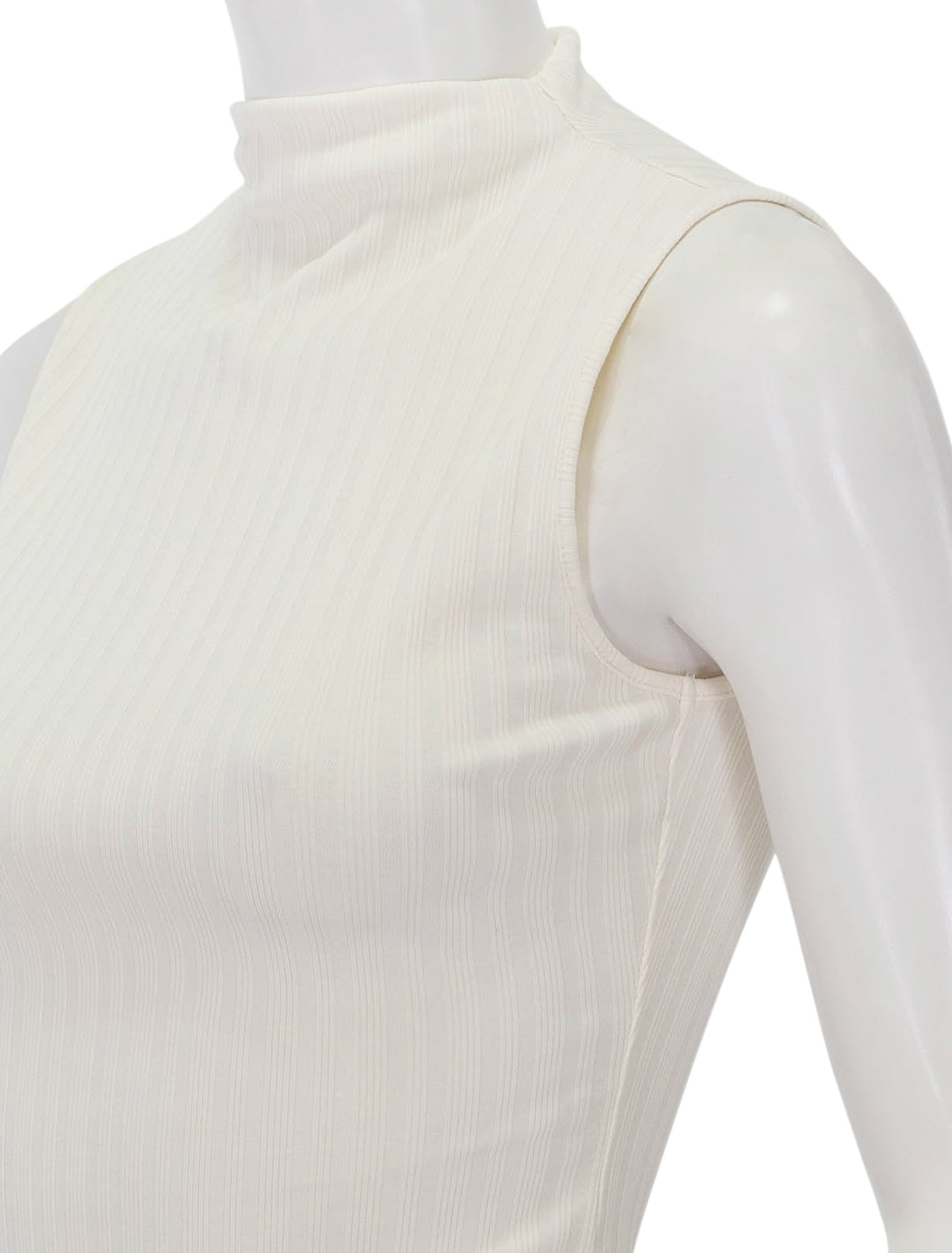 Close-up view of Veronica Beard's Alora Top in Ivory.