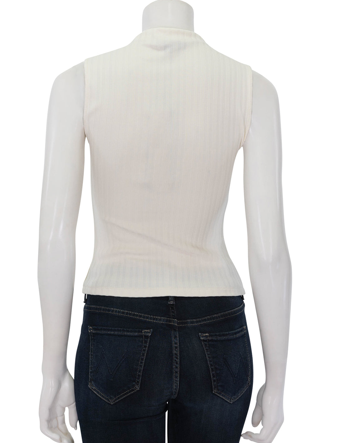 Back view of Veronica Beard's Alora Top in Ivory.