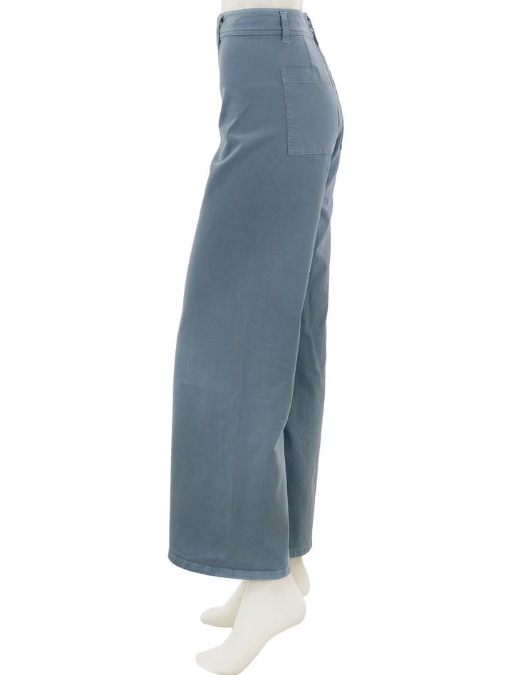 Side view of Nili Lotan's megan pant in vintage blue.