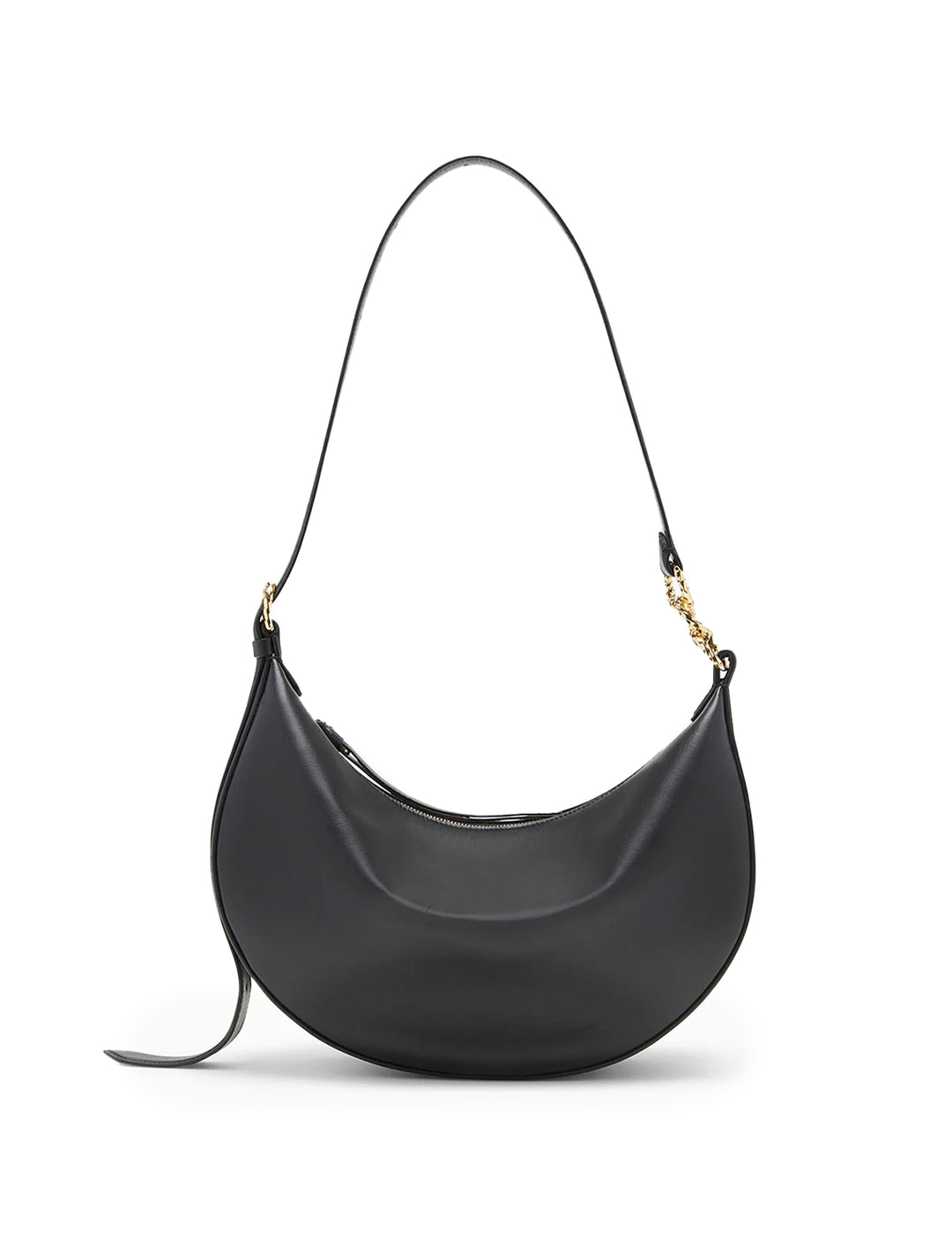 Front view of Ulla Johnson's twyla small hobo in noir.