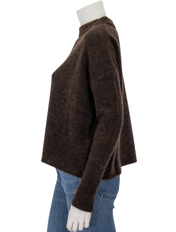 Side view of Sessun's kunlun pullover in wood.