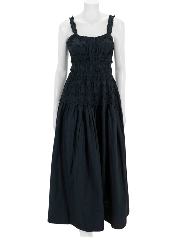 Front view of DOEN's marianne dress in black.