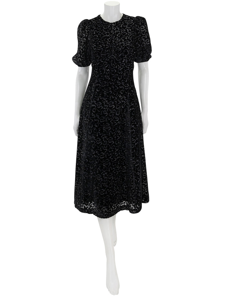 Front view of Sea NY's sophia burnout velvet dress.