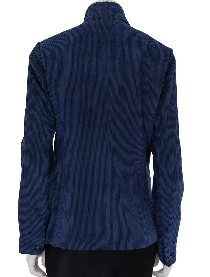 Back view of  Rag & Bone's slade cord blazer in navy.