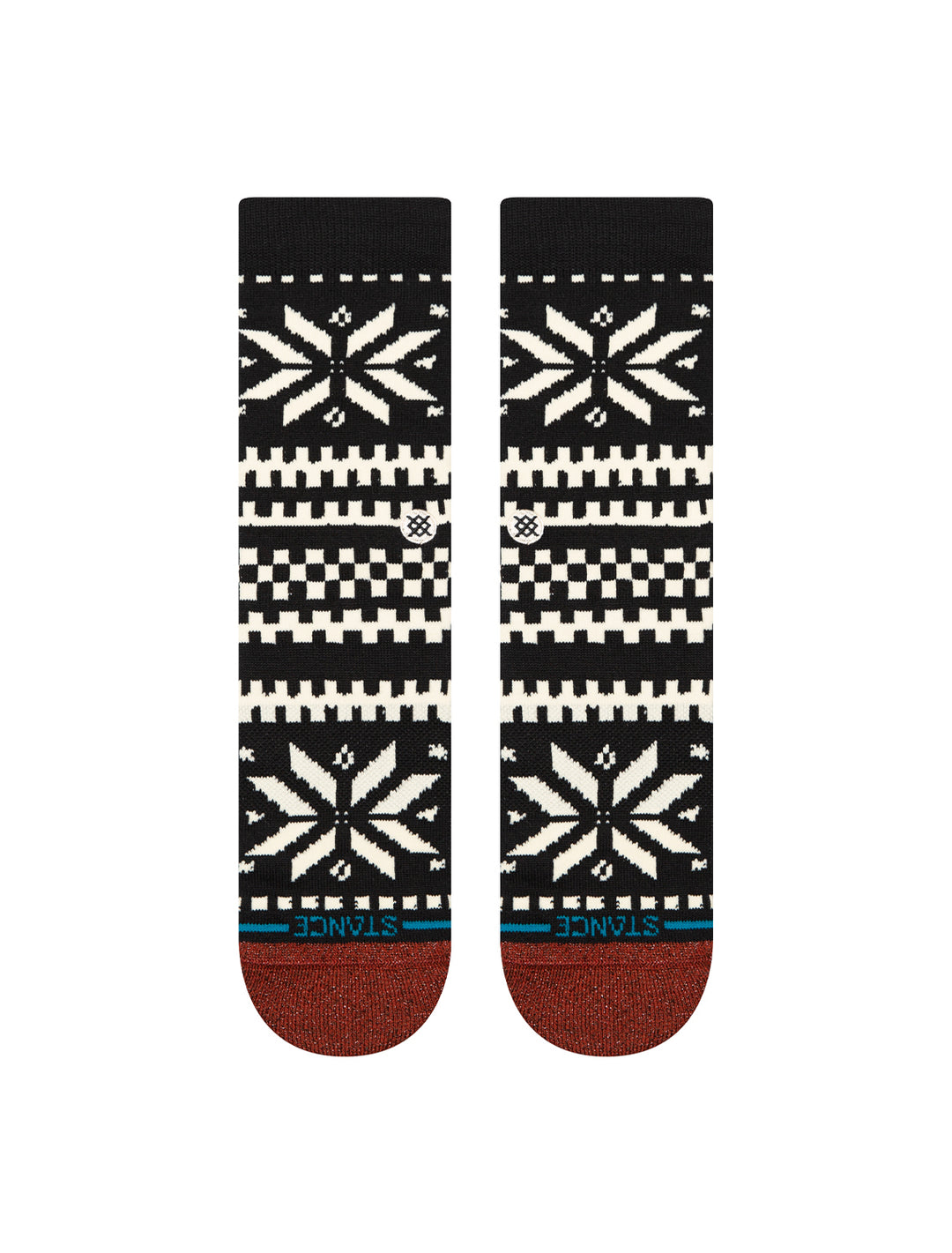 Overhead view of Stance's flake crew socks.