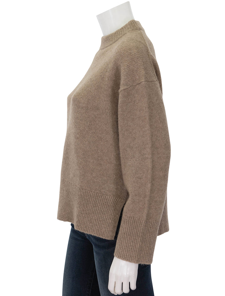 Side view of Rails' miranda sweater in oatmeal.