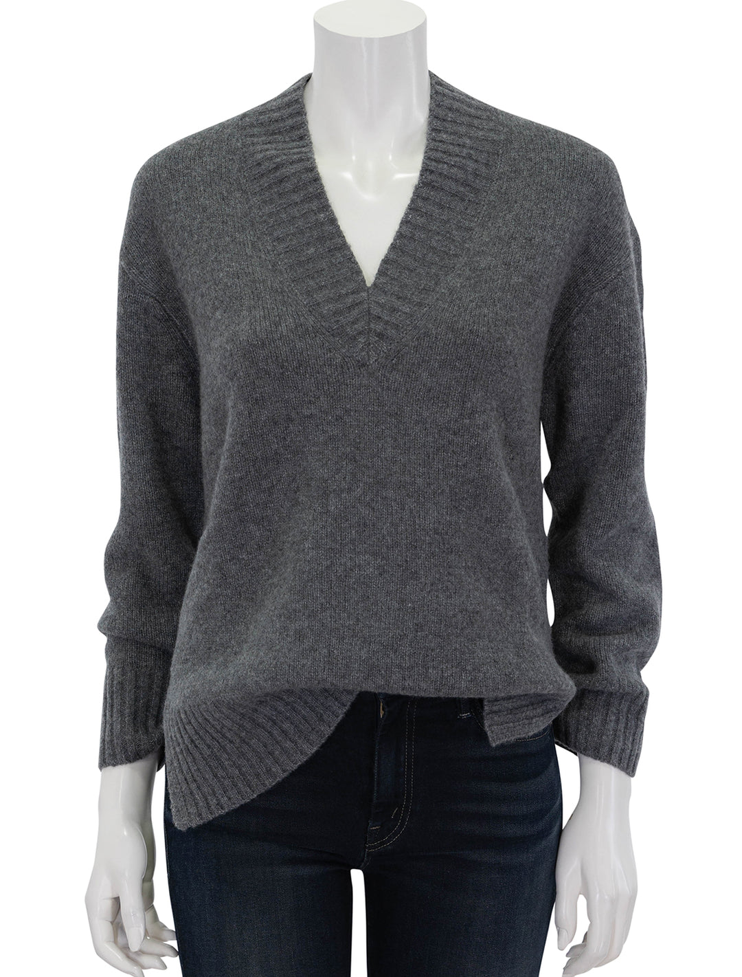 Front view of Rails' gisella sweater in thunder.