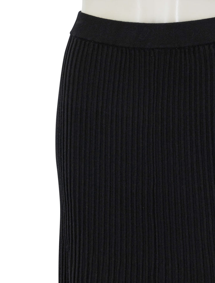 Close-up view of Rails' Milena Skirt in Black.