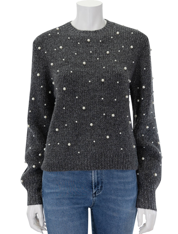 Front view of John + Jenn's augustus pullover in bejeweled granite.